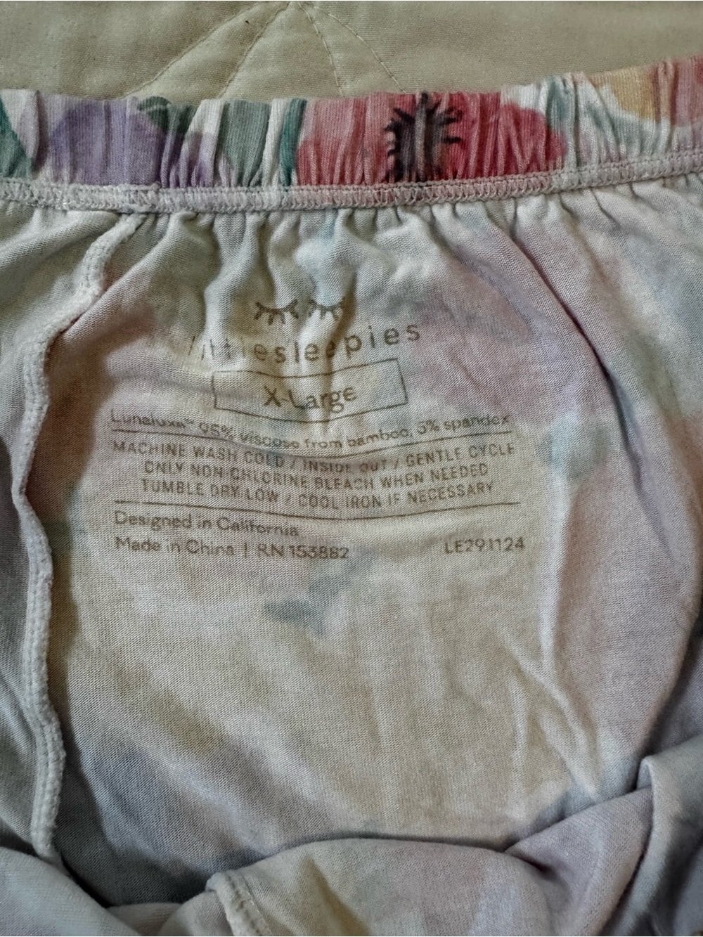 Little Sleepies Women’s Pajama Set Watercolor Meadows - Picture 7 of 11